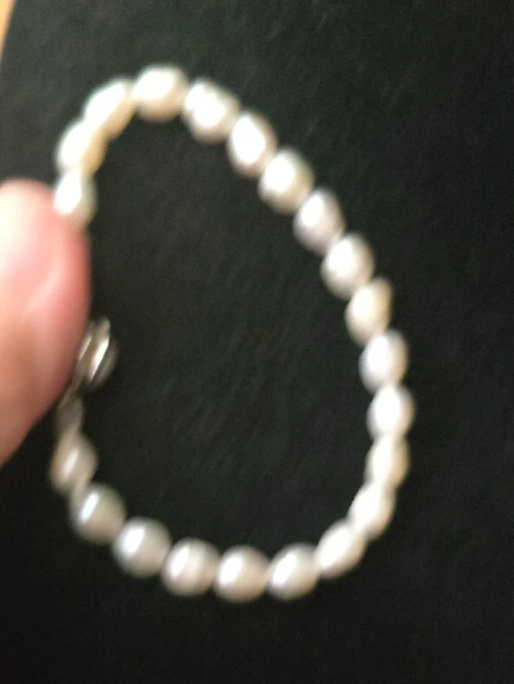 Cultured Freshwater White Pearl Bracelet with Silver Clasp